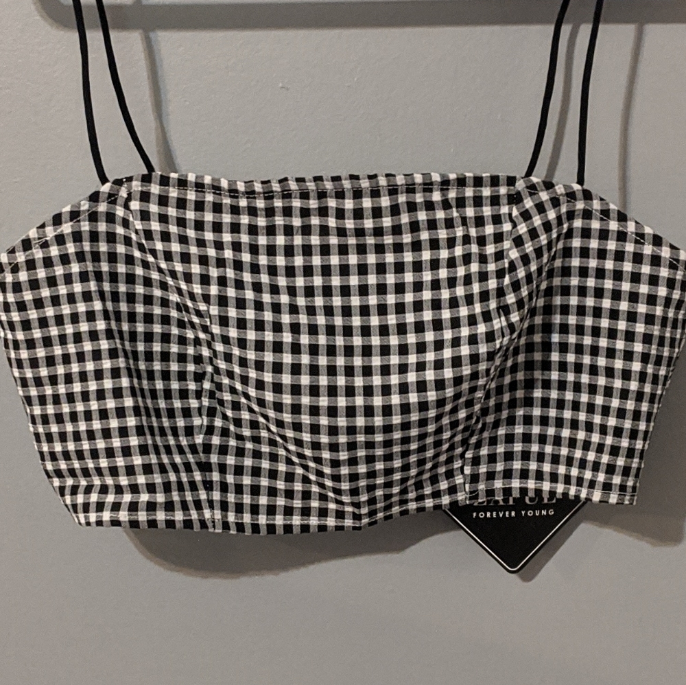 Checkered Bandeau Top *FREE ADD-ON*
